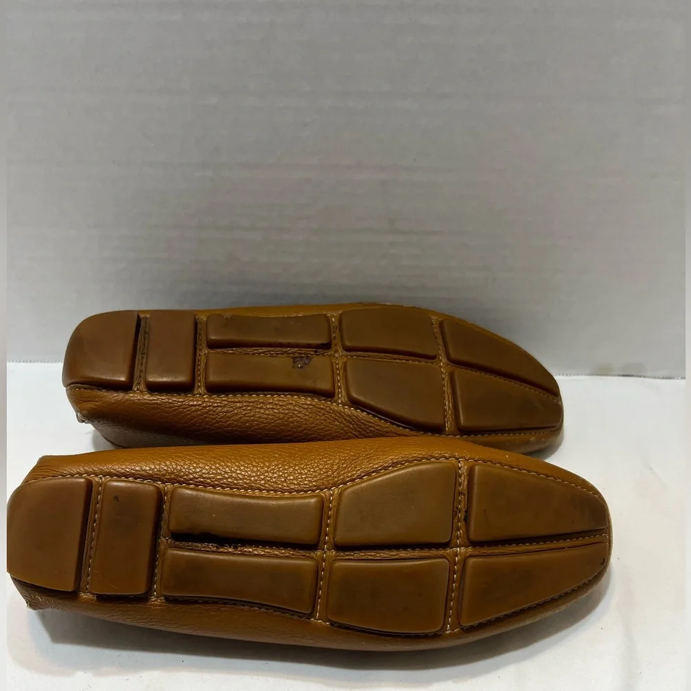 Prada Women's Brown Leather Loafers Size 6.5 - Picture 4 of 8